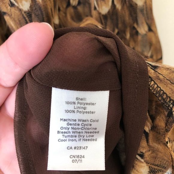 Talbots Brown Patterned Blouse - Picture 4 of 7